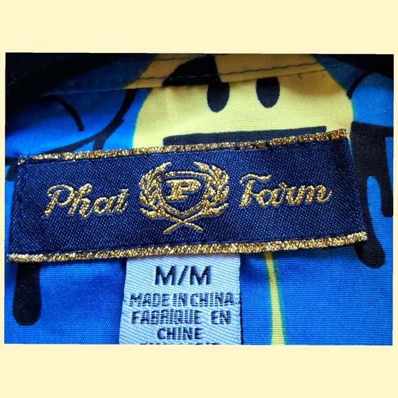 Phat Farm short-sleeve Blue and Yellow Smiley Faces - Picture 5 of 5